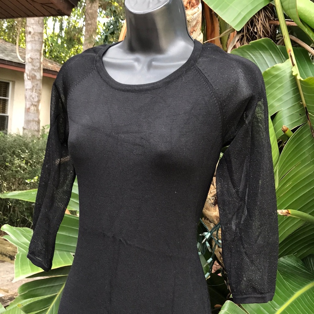 Marc New York sheer sleeve knit dress